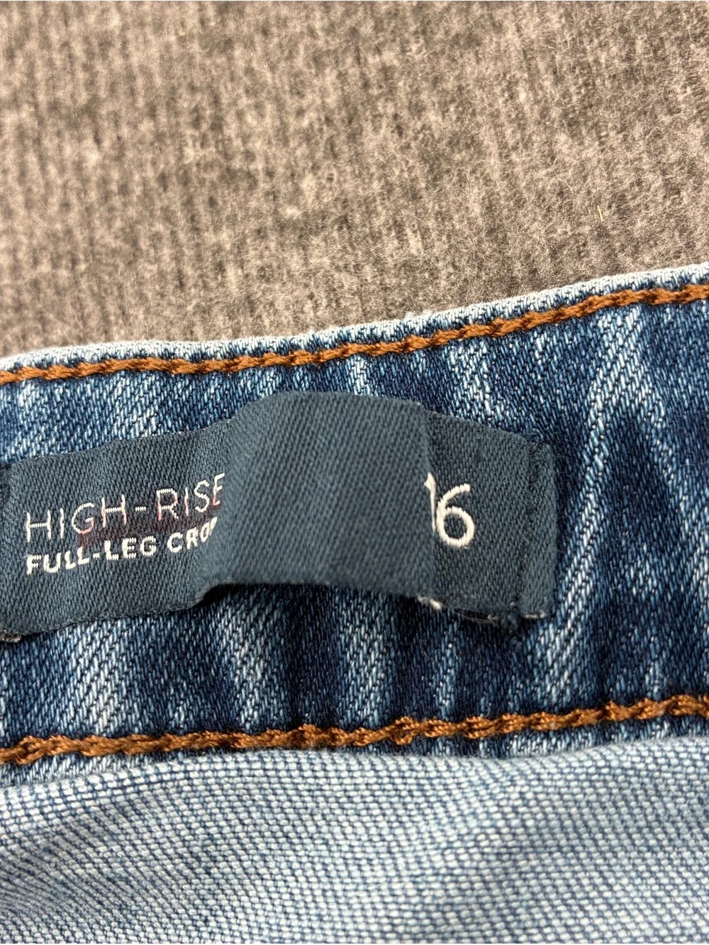 J. Jill Light Blue High-Rise Wide-Leg Jeans for Women 16 crop